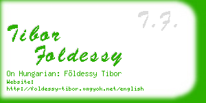 tibor foldessy business card