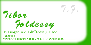 tibor foldessy business card